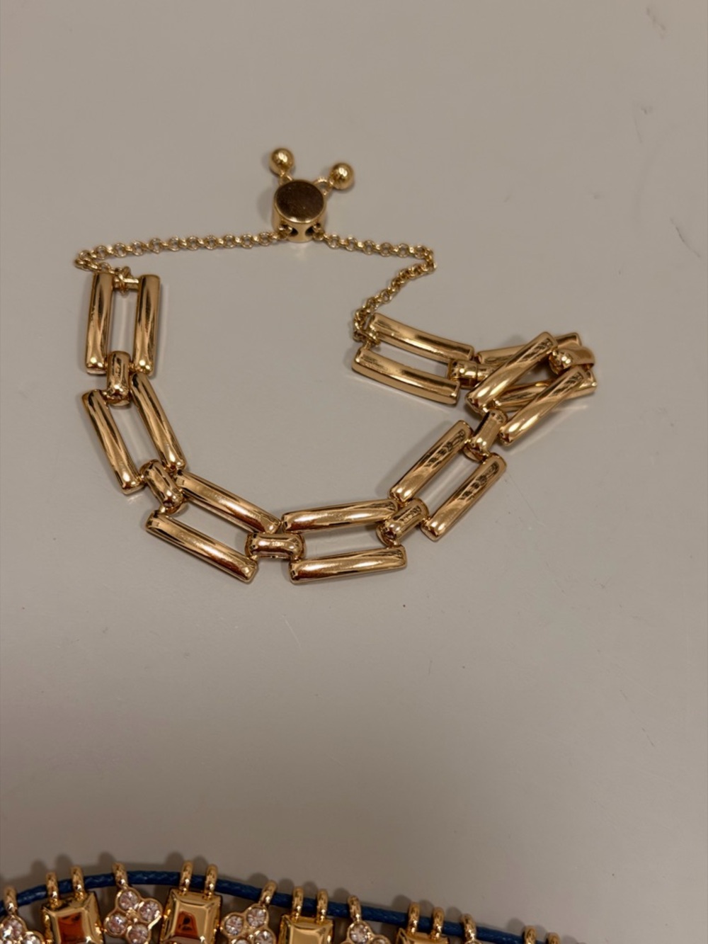 Bomb Party NWOT! Gold and Navy Multi-Layer Women's Bracelet Stack - Picture 4 of 7